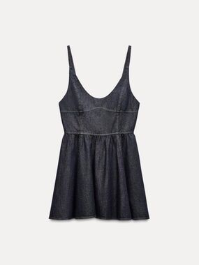 Zara TRF DENIM SWING DRESS